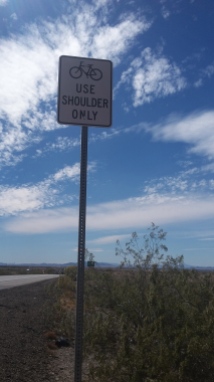 I-10 had this helpful sign at every entrance just in case bicyclists were tempted to enter 80mph traffic.